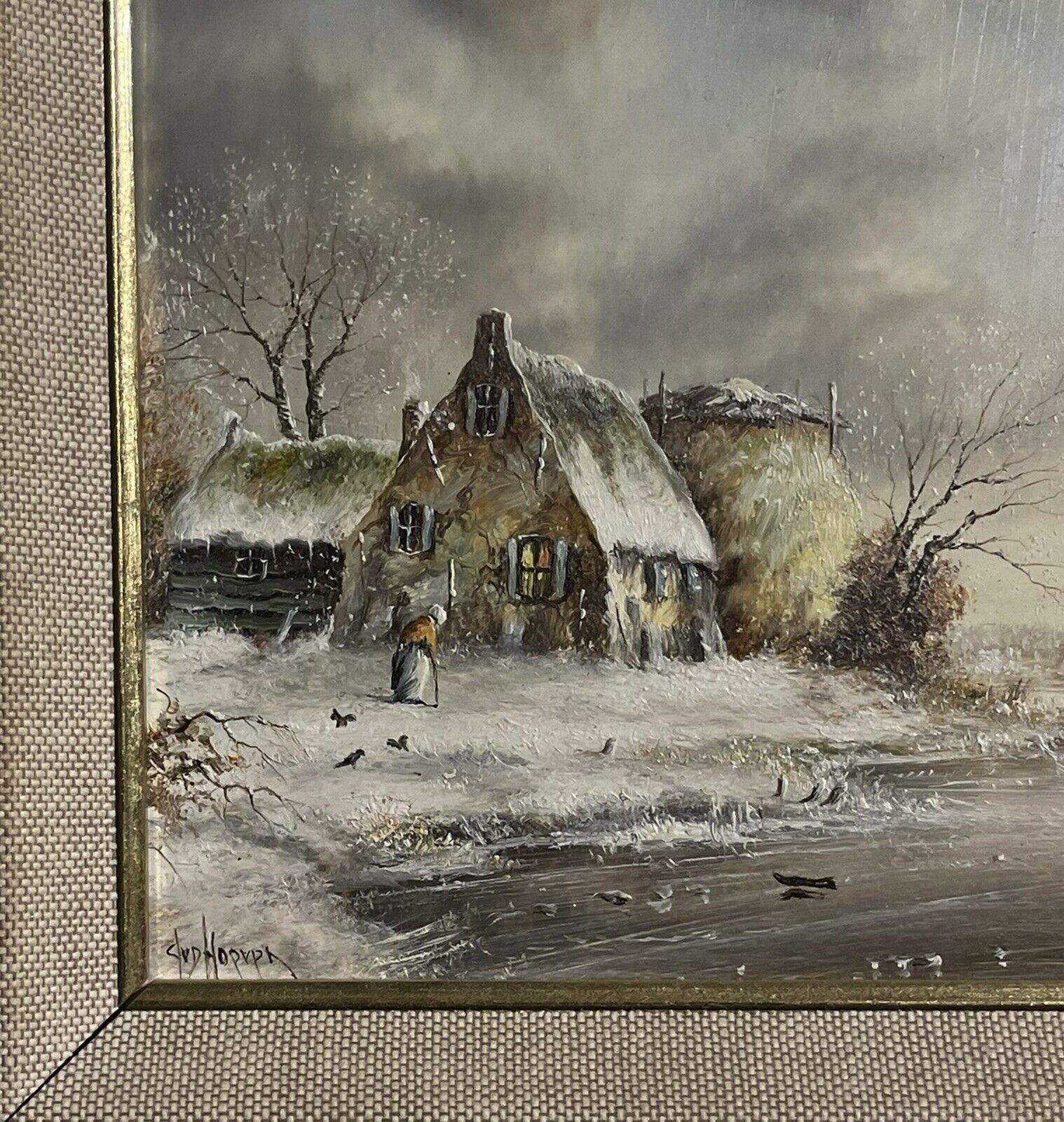 Artiste/École : École néerlandaise, 20e siècle, signé

Titre : 2 x (une paire) Scènes d'hiver néerlandaises

Médium : 2 x peintures à l'huile sur carton, encadrées.

chacun encadré :   9.5  x  11.5 pouces
chaque tableau :  5 x 7  pouces

Provenance