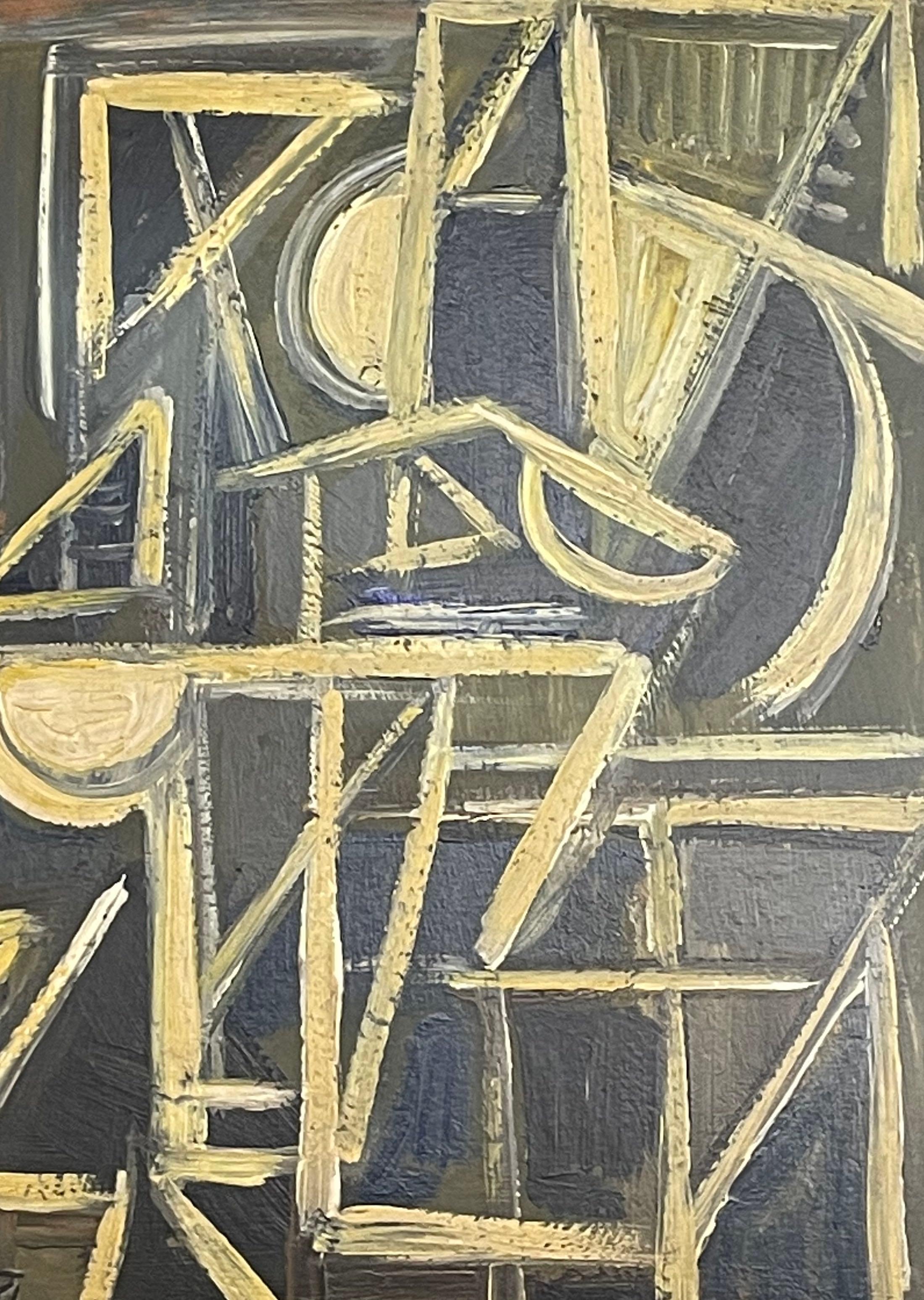 Pittura astratta della scuola olandese degli anni '30.
Firmato dall'artista STM.
Arte incorniciata di recente che galleggia su uno sfondo di lino.
Da una vasta collezione di lavori.