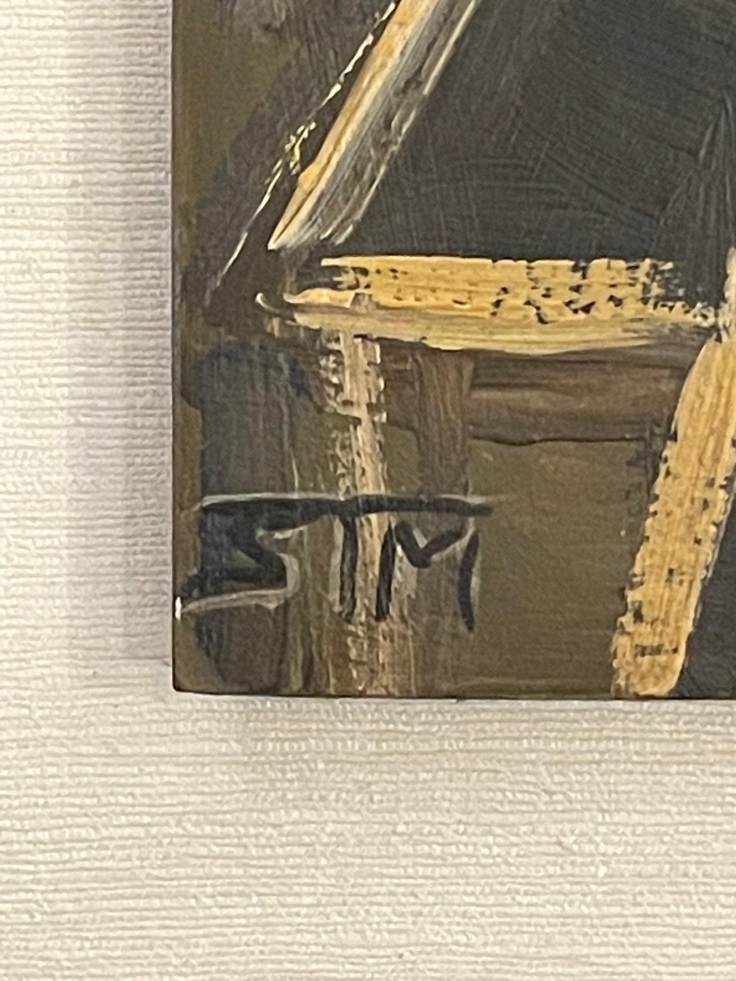 Metà XX secolo Pittura astratta della Scuola d'Arte Olandese, Olanda, anni '30