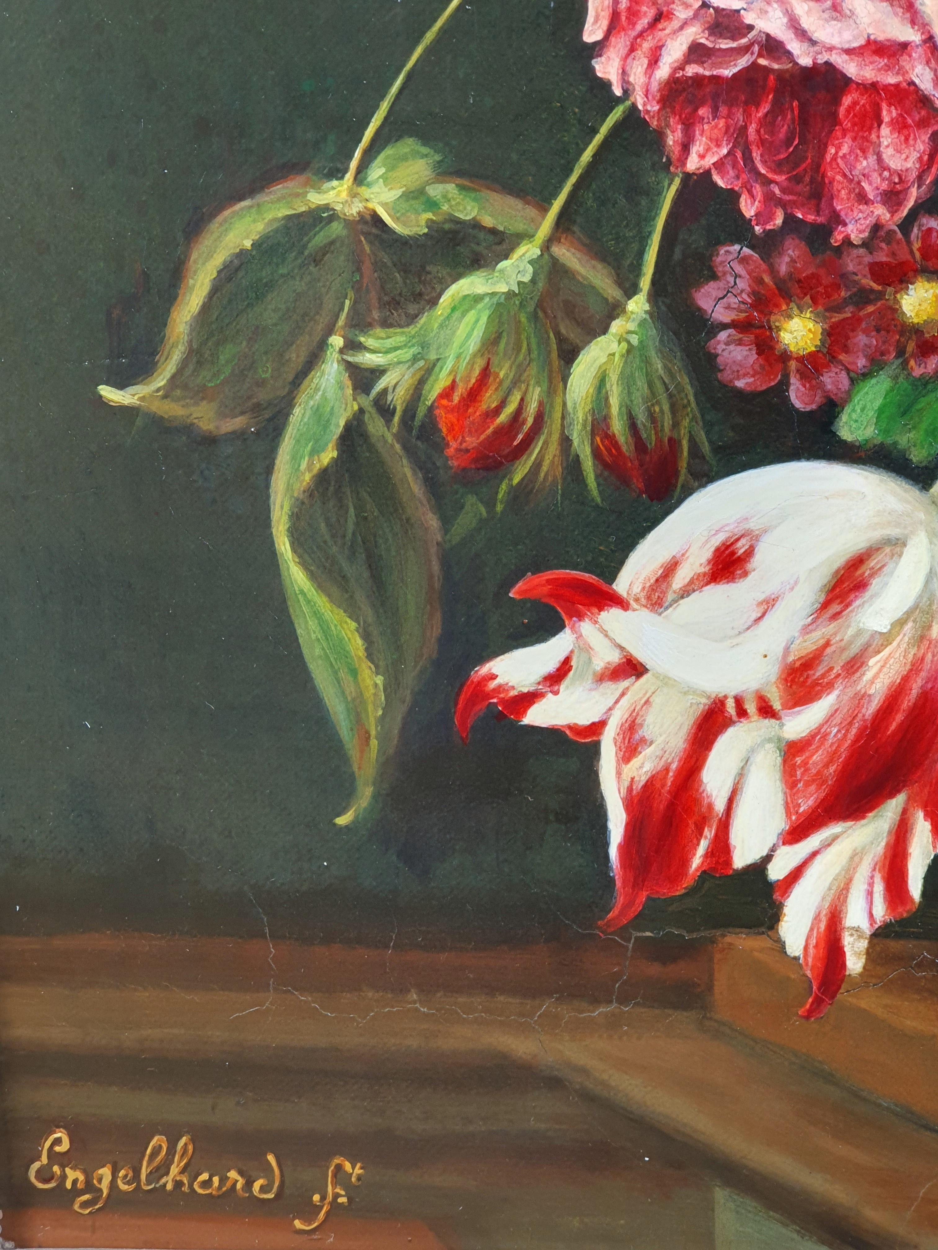 French Dutch School, Oil on Canvas, Floral Composition in the Style of the Seventeen For Sale