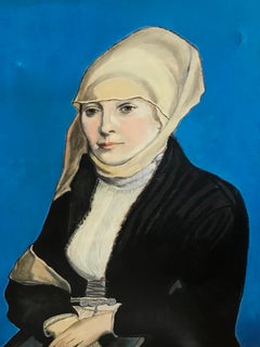 Niederländisches Ölgemälde, Porträt einer Dame aus der Renaissance