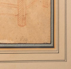 Dutch School Young Painter Red Chalk on Laid Paper