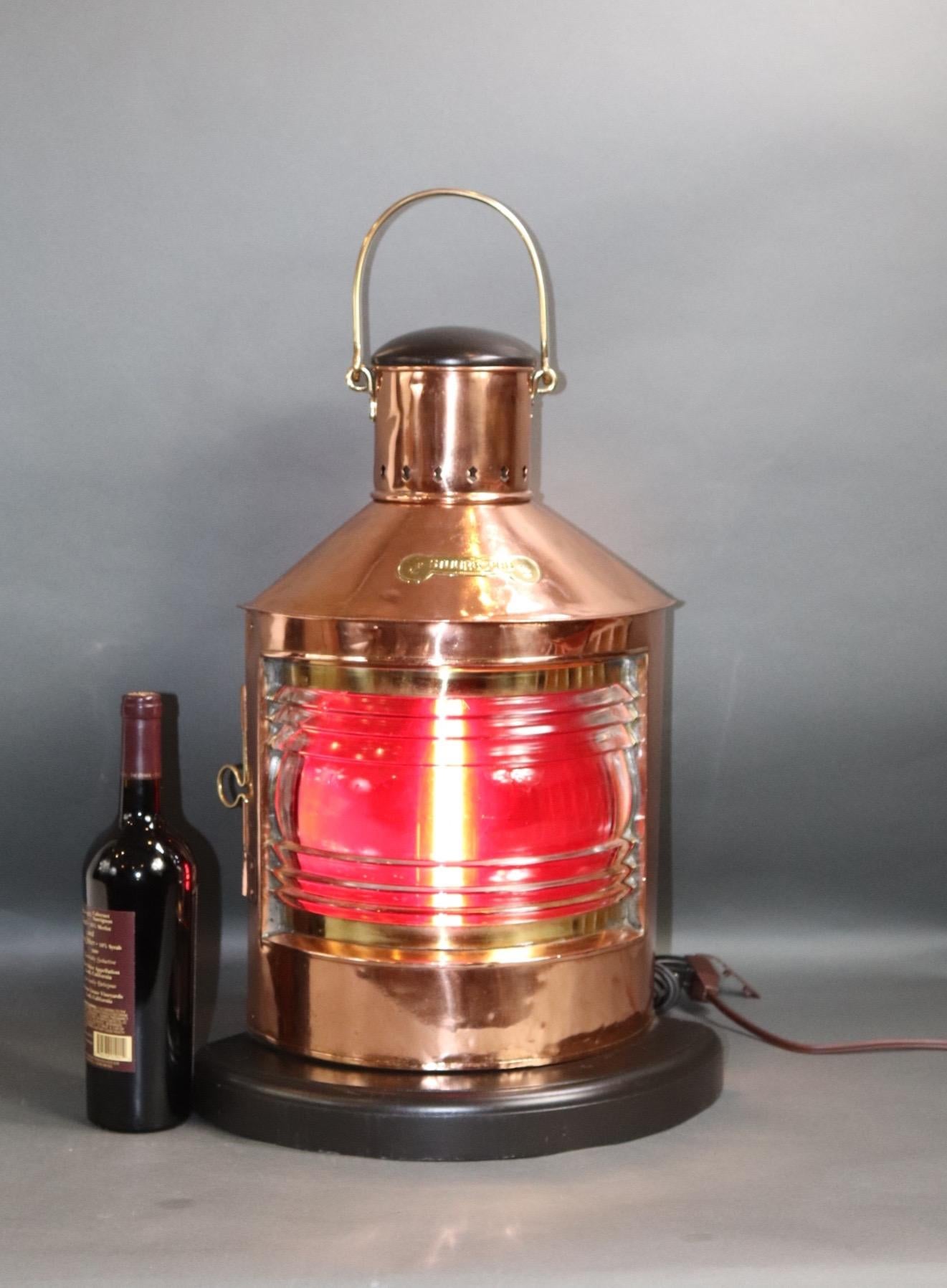 Early 20th Century Dutch Ship Lantern with Copper Body For Sale