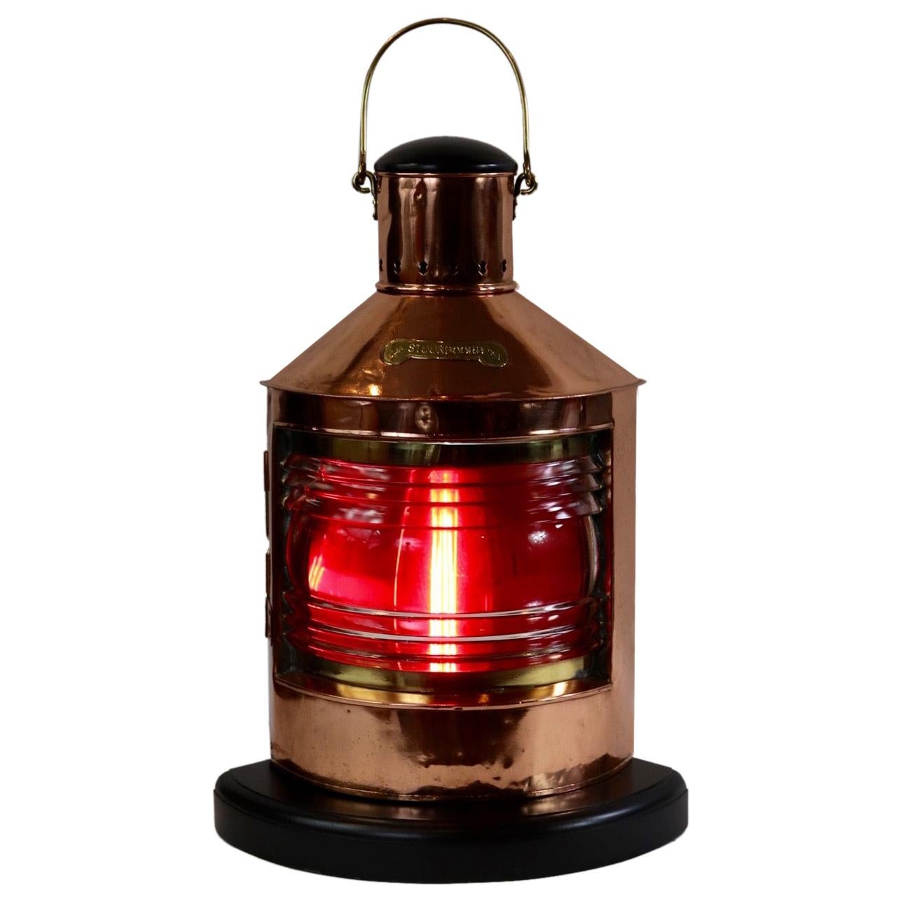 Dutch Ship Lantern with Copper Body For Sale