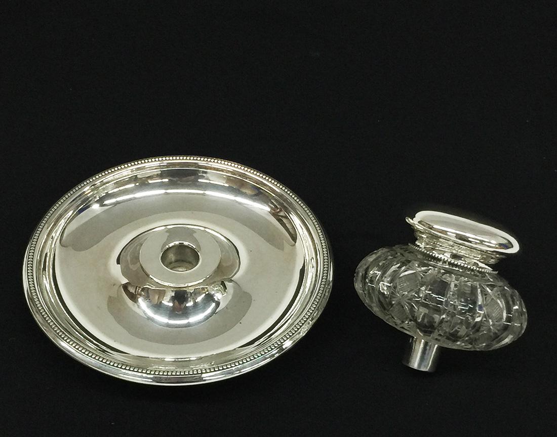 Dutch Silver and Crystal Cut Inkwell by J.M. Van Kempen and Son, 1874 For Sale 8