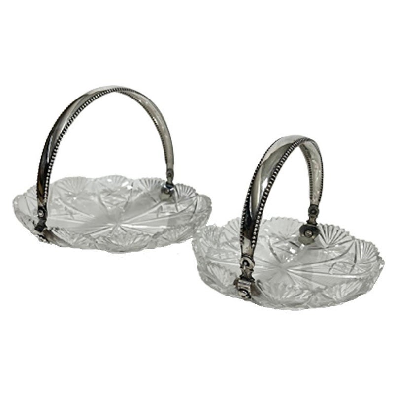 Plats néerlandais en argent et cristal, 1917