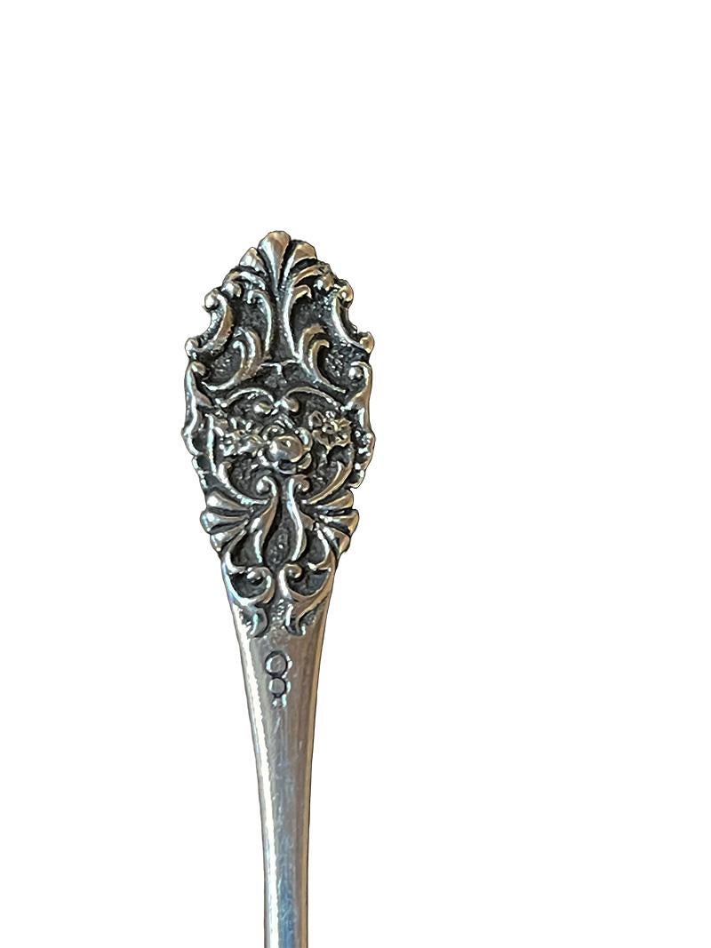 20th Century Dutch silver and crystal spoon vase with twelve spoons, 1910 For Sale