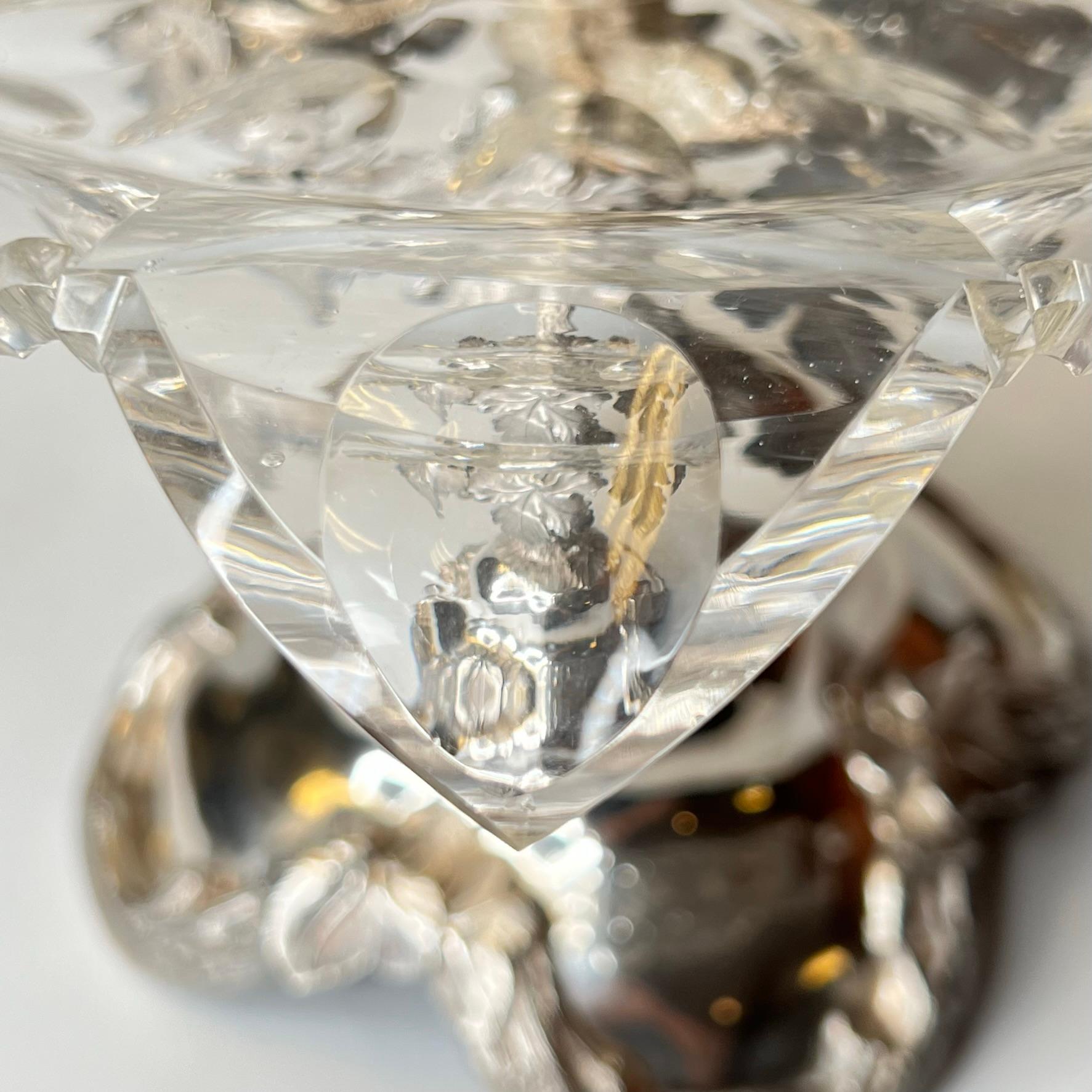 Niederländischer Dessertständer aus Silber und geschliffenem Glas von J.M. van Kempen & Zoon im Angebot 12
