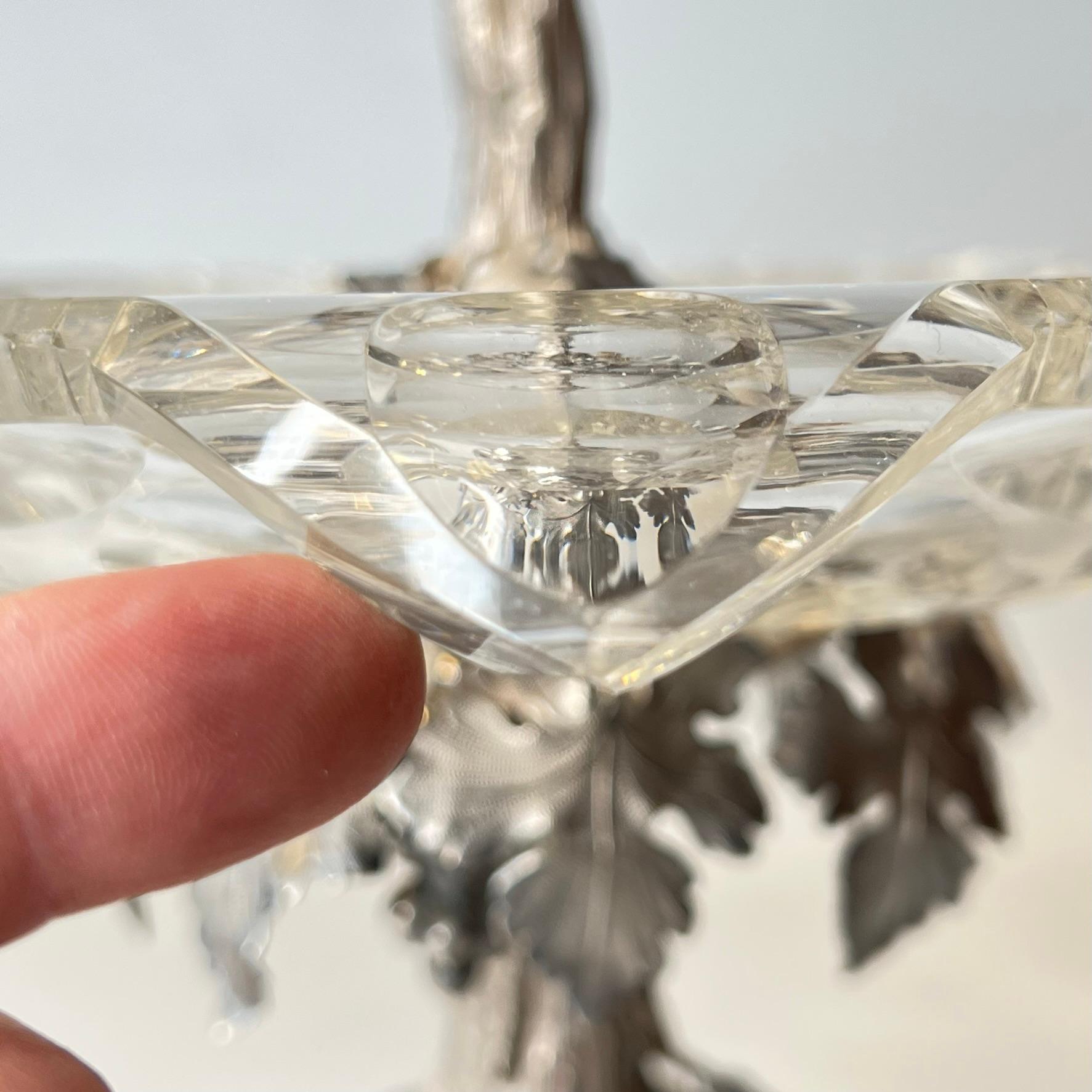 Niederländischer Dessertständer aus Silber und geschliffenem Glas von J.M. van Kempen & Zoon im Angebot 14