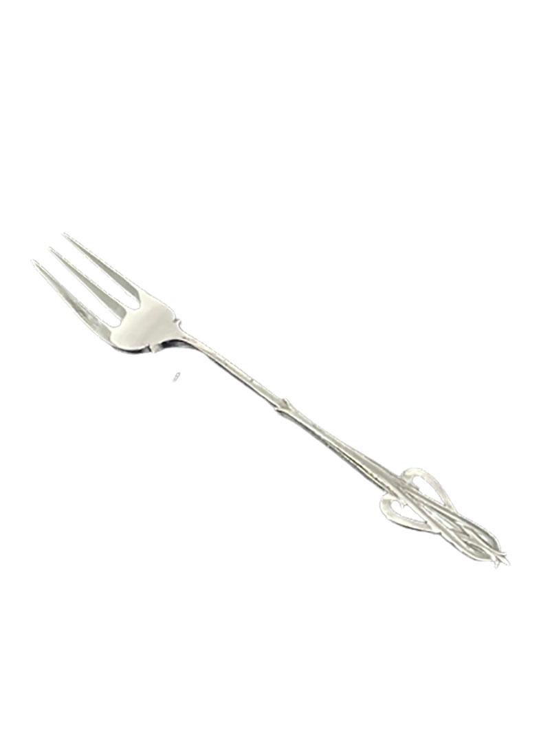 Tenedores de repostería Art Nouveau de plata holandesa, por Van Kempen en Zn Holandés en venta