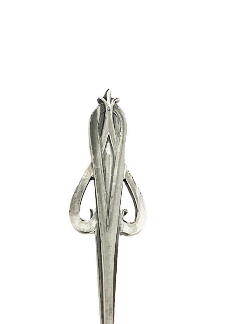 Dutch Silver Art Nouveau Pastry Forks, by Van Kempen en Zn For Sale 2