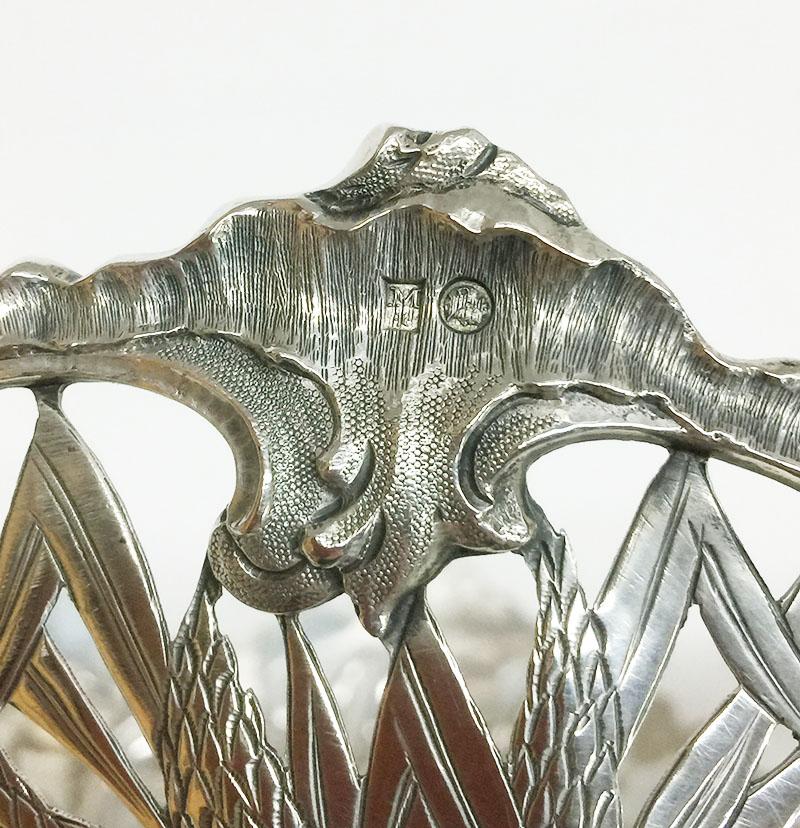 Panera holandesa de plata de H.M. Mansvelt, Rotterdam, 1896 en venta 1