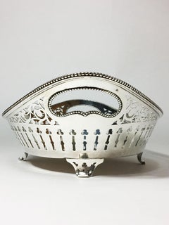 Dutch Silver Bread Basket, N.M. van Kempen en Zonen, 1894