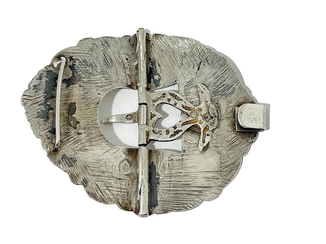 Dutch silver buckle by J.J. Lazonder, Schoonhoven 1867

A Dutch silver buckle made by Jacobus Johannes Lazonder. Marked with the Master sign of Lazonder used during 1857-1880. The buckle has the Dutch silver hallmarks. 
