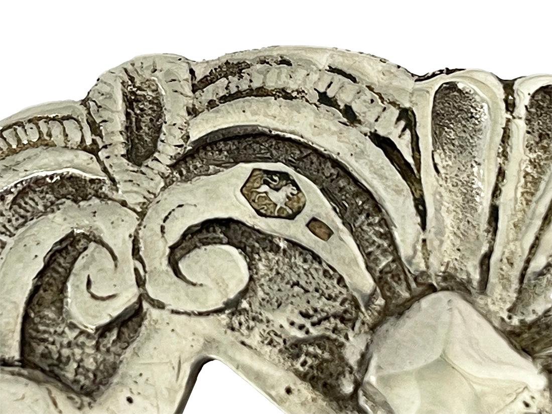 Silver Dutch silver buckle by J.J. Lazonder, Schoonhoven 1867 For Sale