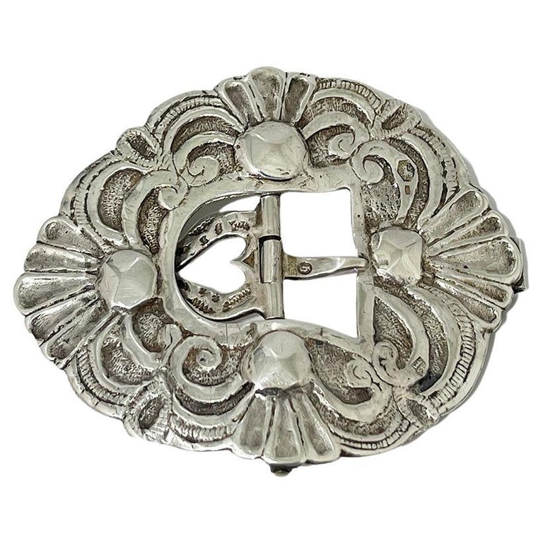 Dutch silver buckle by J.J. Lazonder, Schoonhoven 1867 For  display picture 2