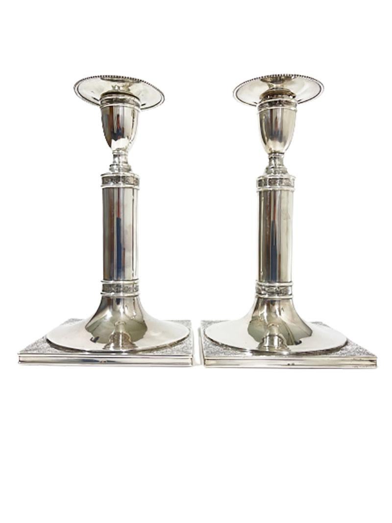 Dutch Silver Candleholders, Mid-20th Century For Sale 9