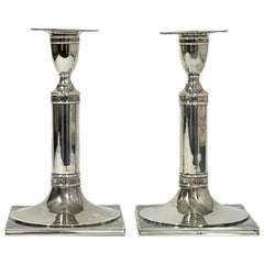 Vintage Dutch Silver Candleholders, Mid-20th Century