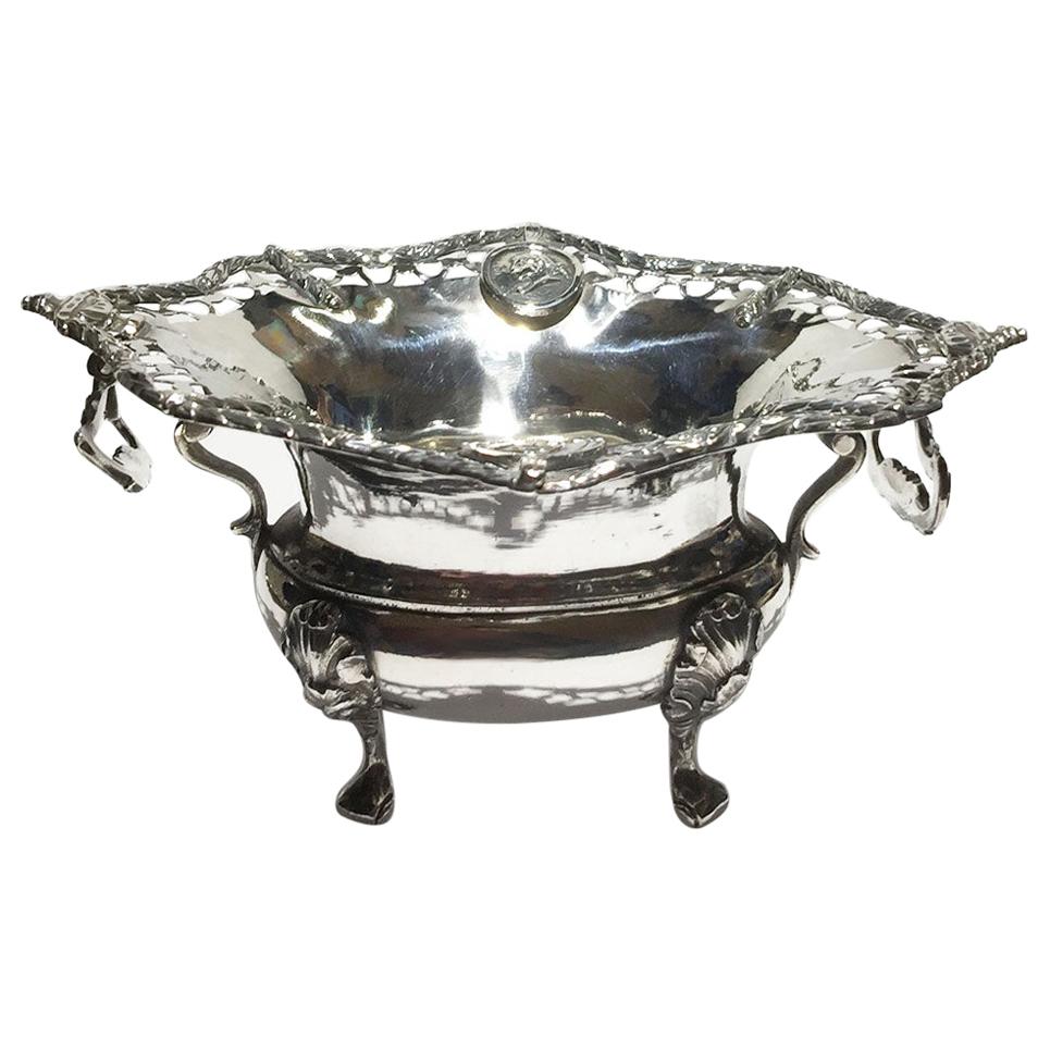 Dutch Silver Candy Bowl by Hartman, Amsterdam, 1783 For Sale