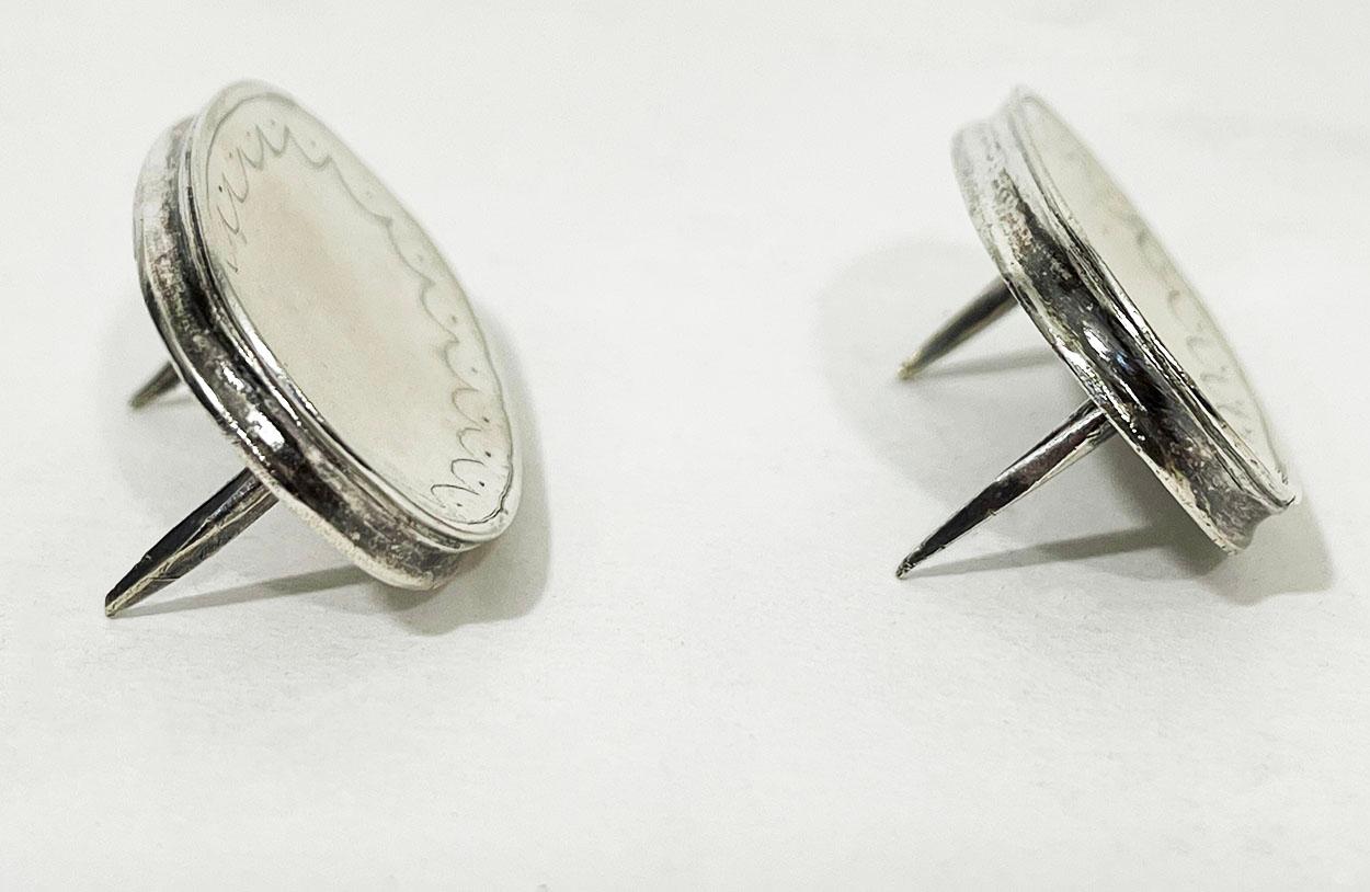 Dutch Silver Käsedaumen Stände (Silber) im Angebot