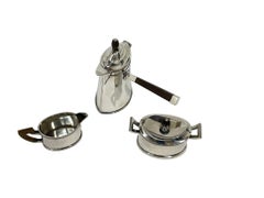 Dutch silver Chocolate pot set, van Kempen & Sons, 1918