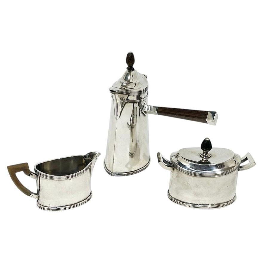 Dutch silver Chocolate pot set, van Kempen & Sons, 1918 For Sale