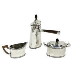 Dutch silver Chocolate pot set, van Kempen & Sons, 1918
