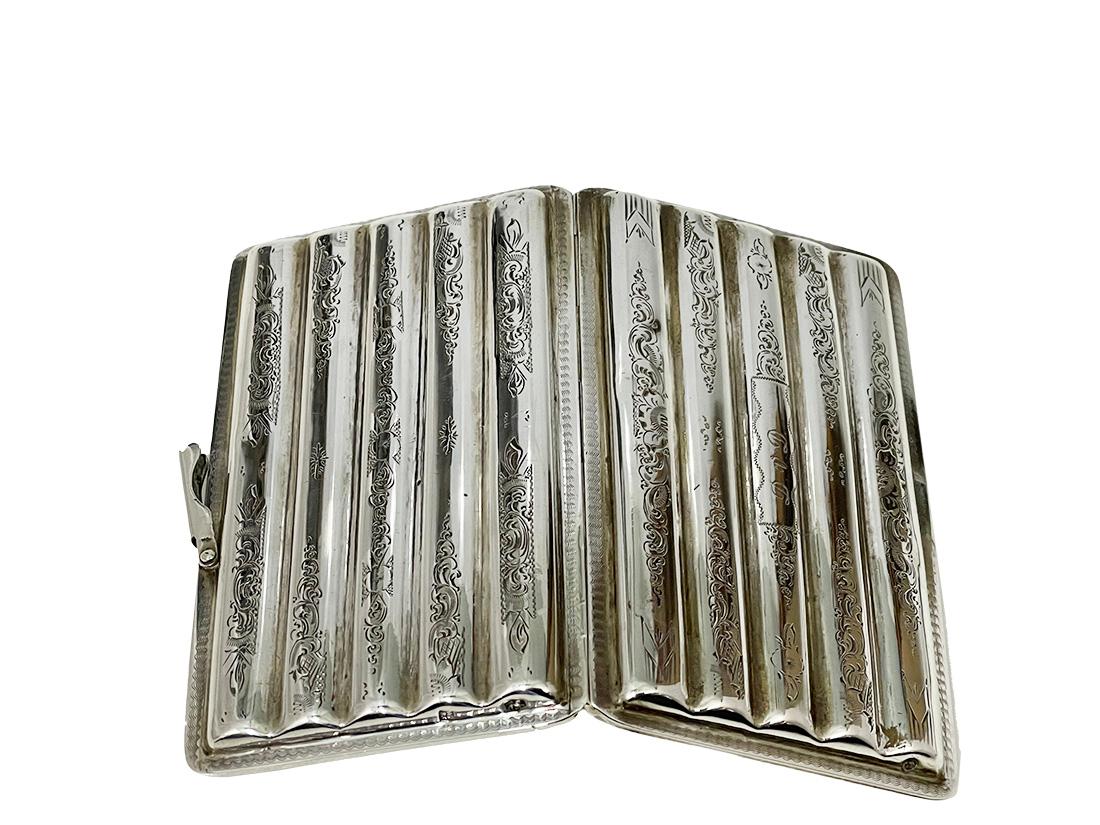 Dutch silver cigar case by Willem de Peijt, Schoonhoven, 1856 In Good Condition For Sale In Delft, NL