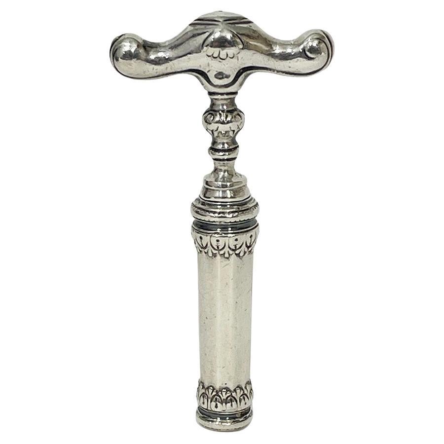 Dutch silver corkscrew, 18th Century