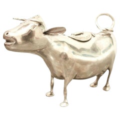 Dutch Silver Cow Cream Jug, 1900's
