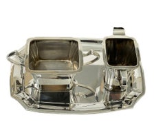 Dutch Silver Cream Set by D.J. Aubert, Aubert & Zn