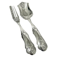 Antique Dutch Silver Ginger Place Setting by Adrianus Kuijlenburg, 1878