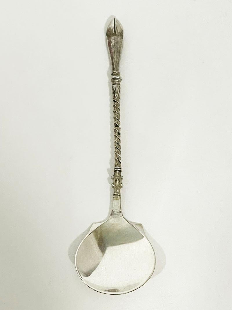 Early 20th Century Dutch silver ice cream spoons by Van Kempen & Zonen, ca. 1910 For Sale