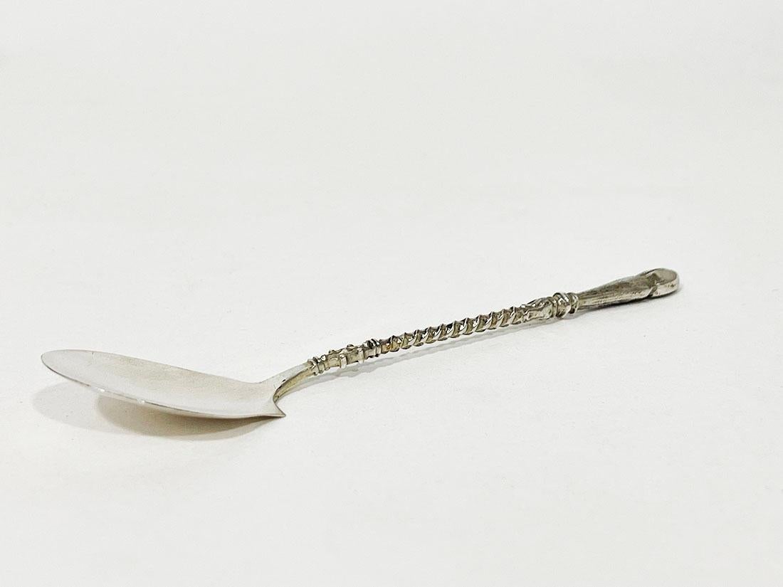 Silver Dutch silver ice cream spoons by Van Kempen & Zonen, ca. 1910 For Sale