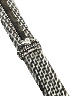 Dutch Silver knitting needle case by Meinardus Wilhelmus Warren, 1836-1864