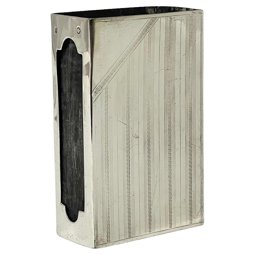 Dutch silver large matchbox holder, dated 1924
