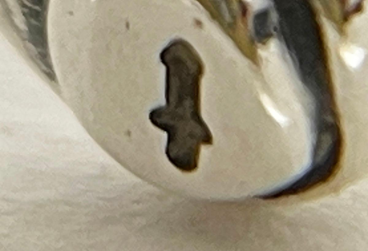 Argento Braciere olandese in miniatura in argento su base a treppiede, XIX secolo in vendita