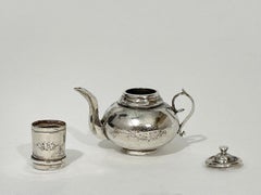 Dutch silver miniature coffee pot by Johannes Hendrik Bing, 1847-1878