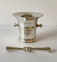 Dutch Silver Miniature Mortar and Pestle