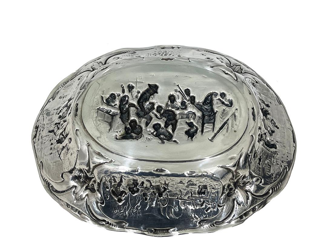 Cuenco ovalado de plata holandesa, panera de Schoorl/ Krot, Amsterdam, fechado en 1928 en venta 9