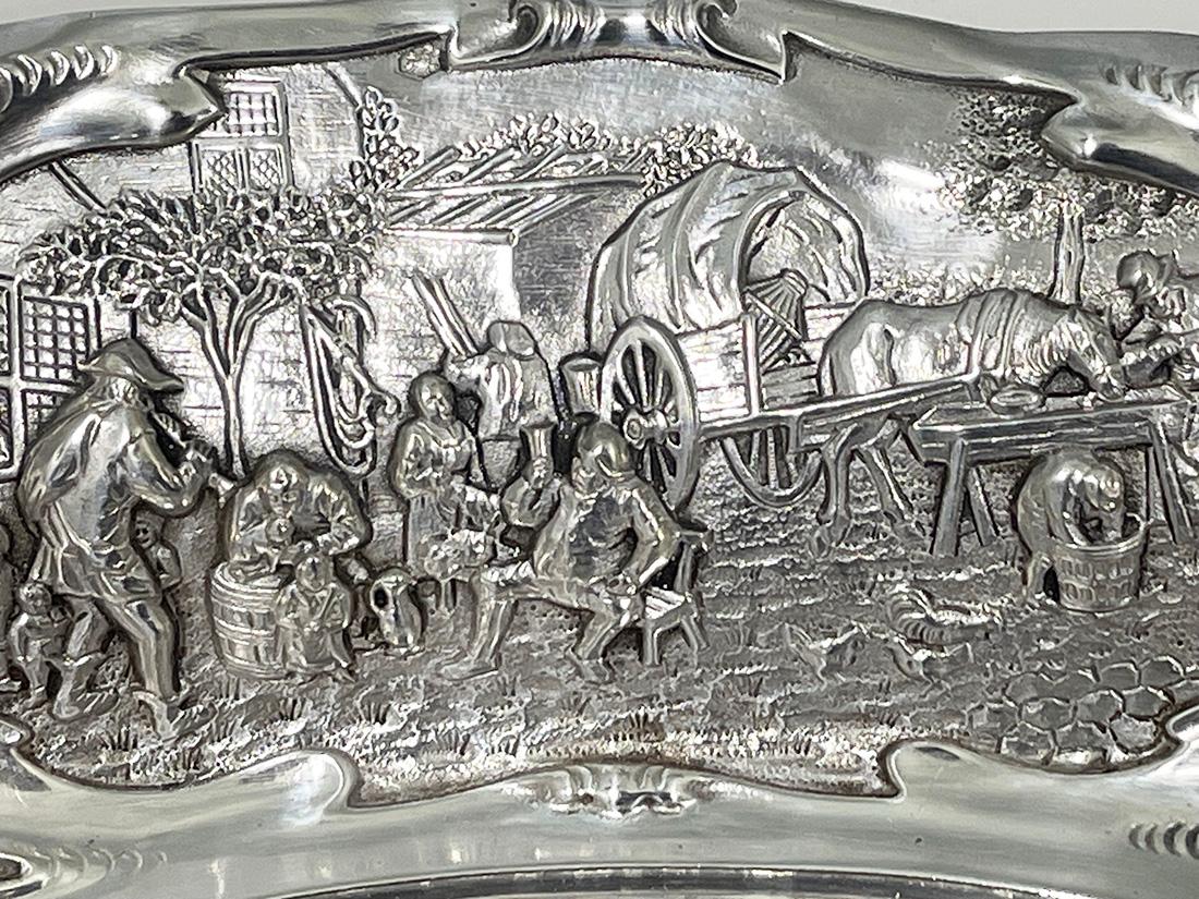 Cuenco ovalado de plata holandesa, panera de Schoorl/ Krot, Amsterdam, fechado en 1928 en venta 1