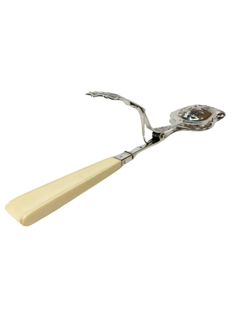 Pinza pastelera holandesa de plata, Amsterdam, 1845 en Bueno estado para la venta en Delft, NL