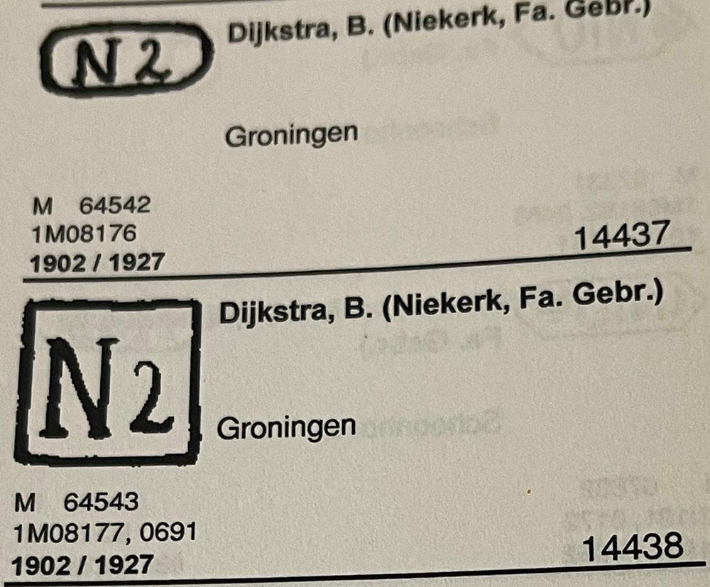 Marcos de fotos holandeses de plata de Gebr. Niekerk, B. Dijkstra, Groninga, 1915 en venta 2