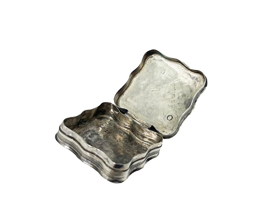Silver Dutch silver pill box, 1863 For Sale