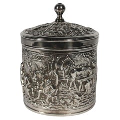 Dutch Silver Plate Trinket Box Casket 1930 Hallmark