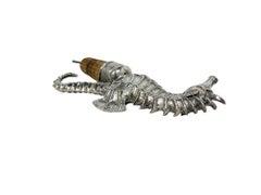 Dutch Silver Seahorse Wine Bottle Cork Stopper with Pouring Spout