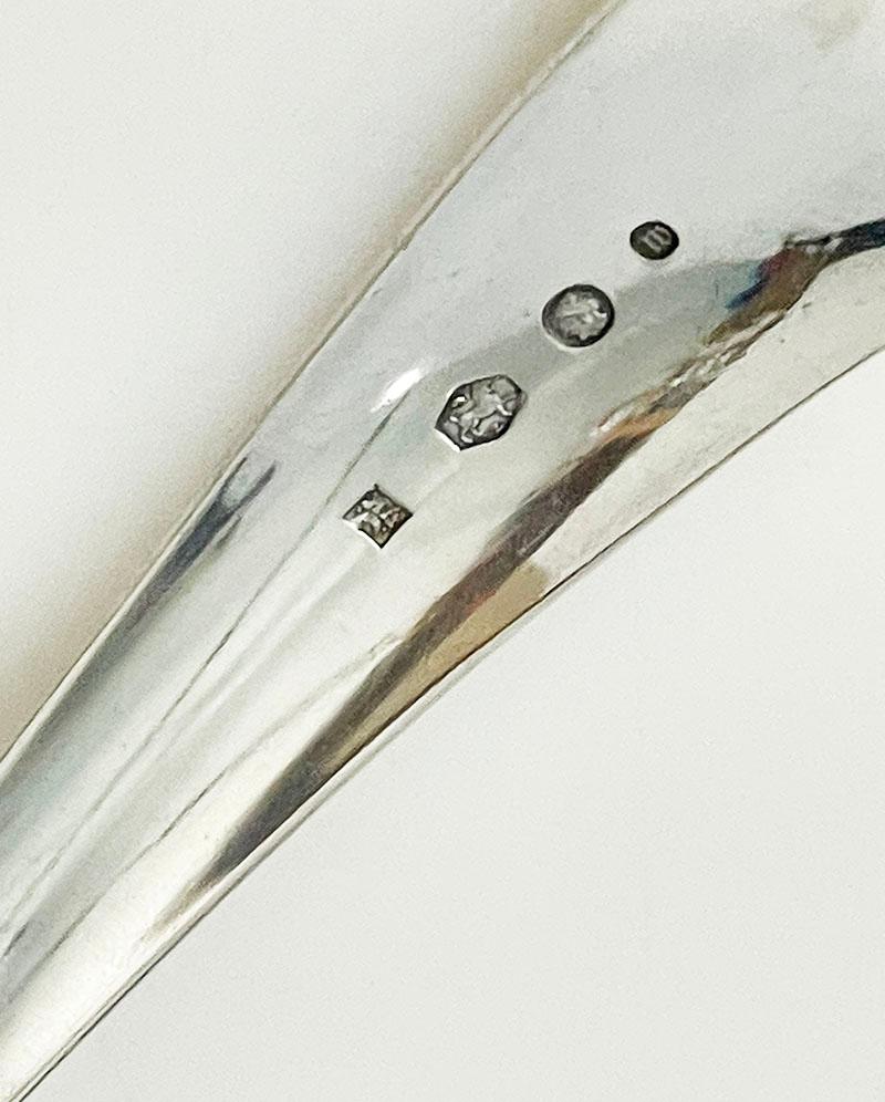 19th Century Dutch silver serving gravy spoon by van Kempen & Zonen, Voorschoten 1881 For Sale