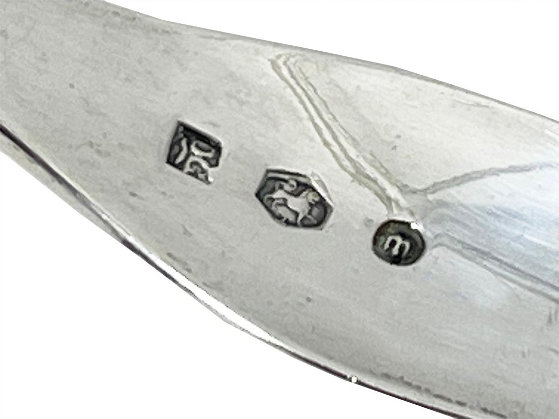 Olandese Cucchiaio da portata in argento olandese di Jan de Groot, 1871 in vendita