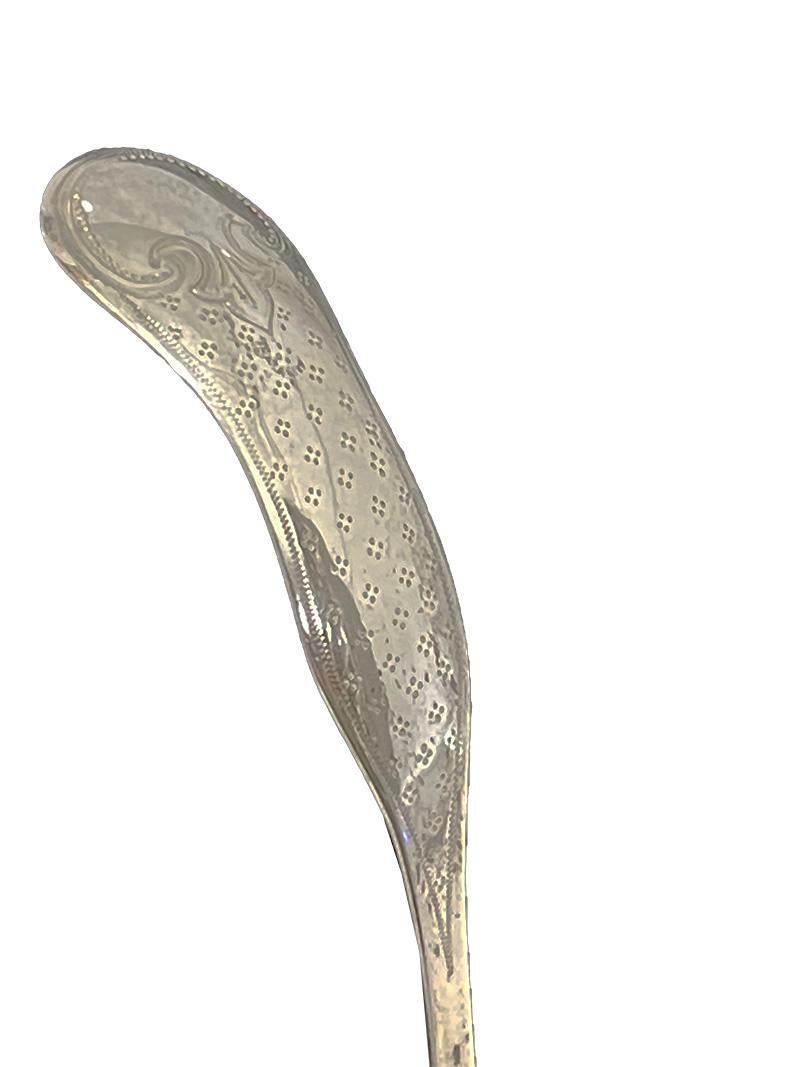 XIX secolo Cucchiaio da portata in argento olandese di Jan de Groot, 1871 in vendita