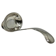 Dutch silver serving sauce spoon by Jan de Groot, 1871